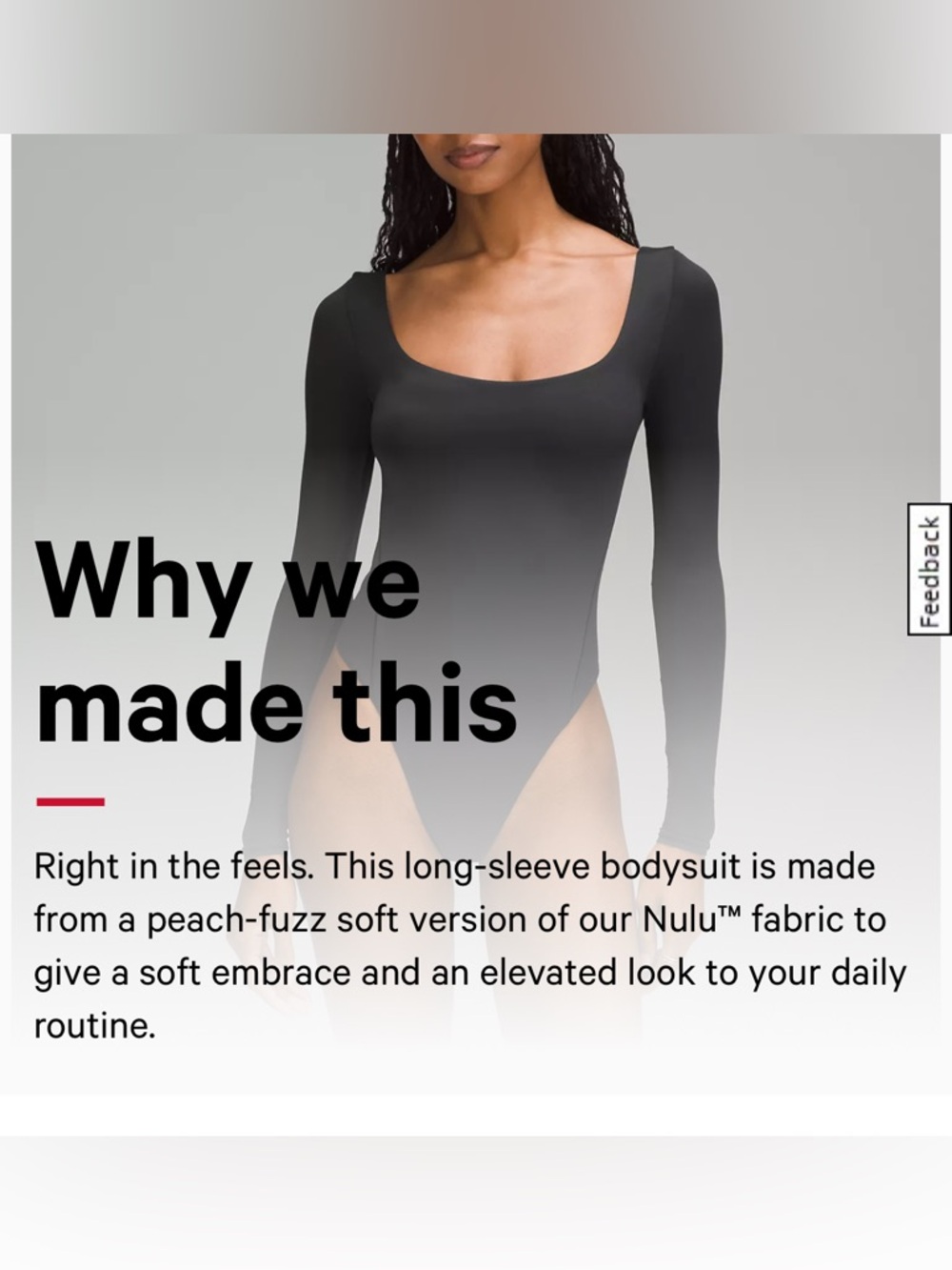 lululemon athletica Black Long-Sleeve Scoop-Neck Bodysuit size L - Picture 4 of 9